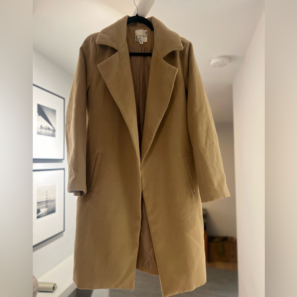 Tan coat size 8